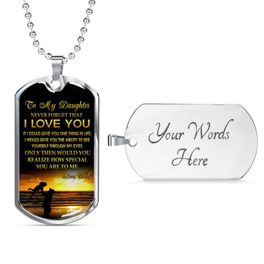 Daughter Quotes Necklace To My Daughter - Birthday Gifts for Teen Girl Gift Idea